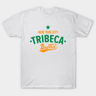 Tribeca Manhattan Logo -  Authentic NYC Vibes - Minimal Style T-Shirt